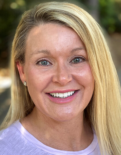 Closeup of Maggie's smile before smile makeover