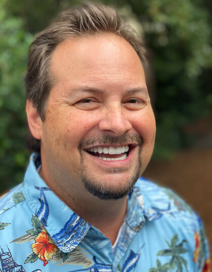 Closeup of Stan's smile before smile makeover