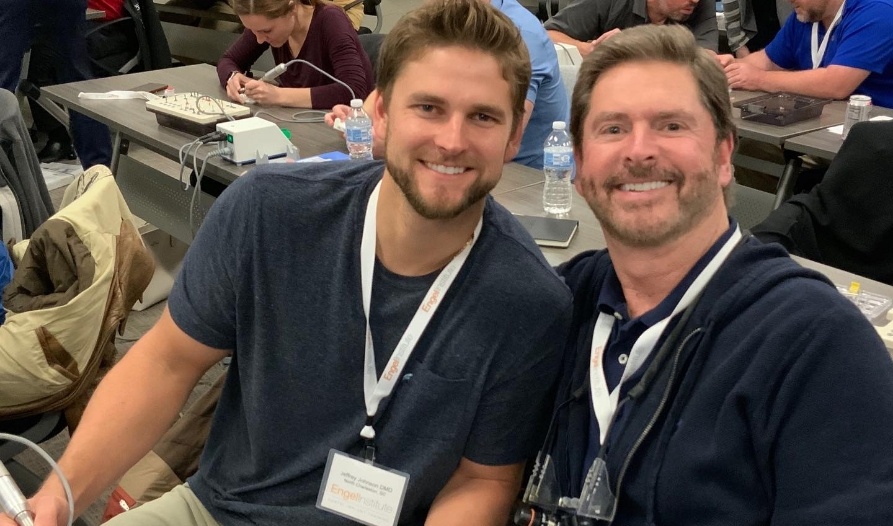 Doctor Johnson with his father who is also a dentist