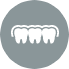 Three animated teeth under an clear aligner orthodontics tray