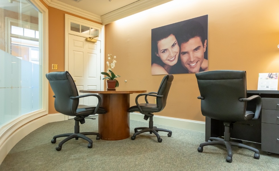 Dental office consultation room