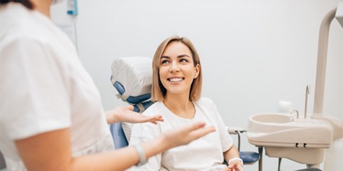patient asking dentist about sedation dentistry 